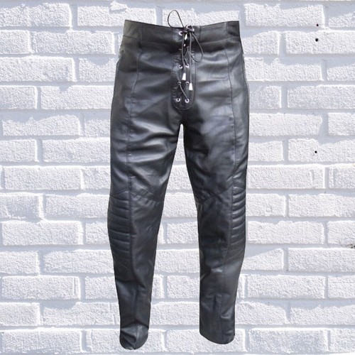 Skinny black leather - black, pants