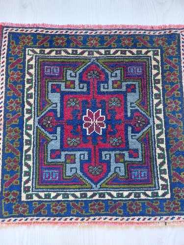 Antique square handmade carpet - antique,