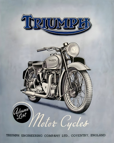 Triumph motorcycle poster - motorcycle,