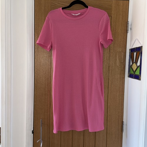 Ladies bright pink ribbed - ladies,