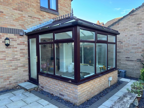 3x3m conservatory pvc brown - 3x3m,