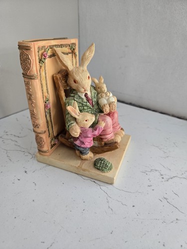 Vintage bunny tales bookend - vintage,