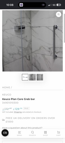 Keuco plan care grab bar - plan,