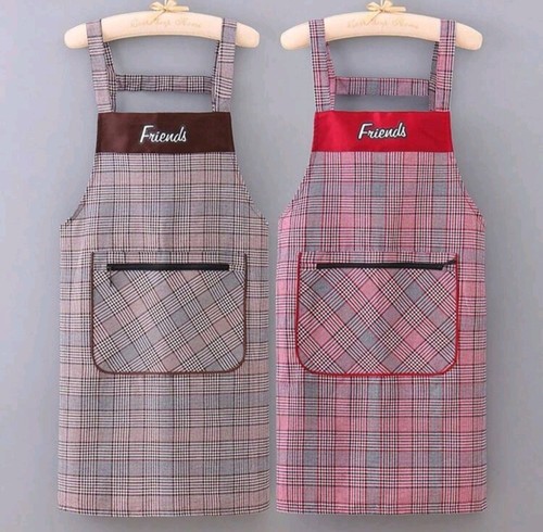 Cotton kitchen apron red - apron,