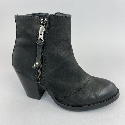 Topshop black nubuck leather - nubuck,