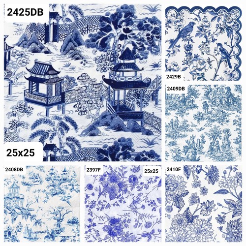 Blue and white - x,