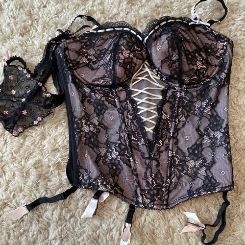 New evie lace basque thong - lace, &