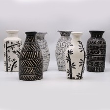 Bamboo motif straight vase - motif,