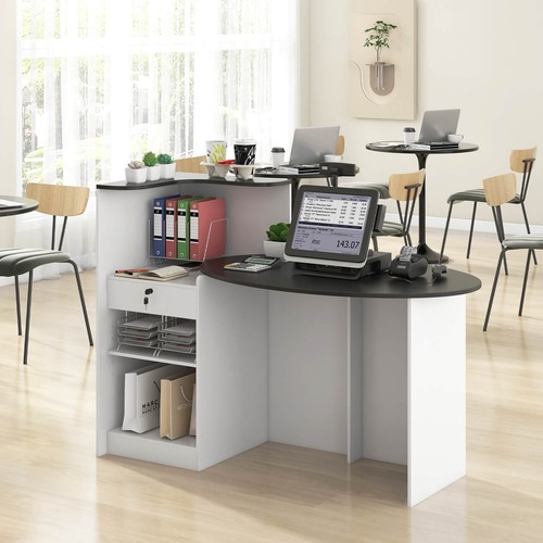 Reception desk lockable - desk, w/