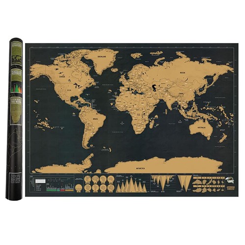 Deluxe scratch off map - scratch,