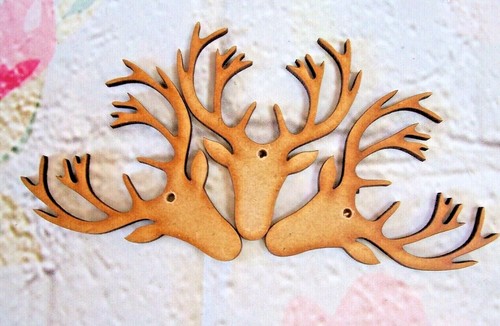 Stag deer head tag mdf - head, mdf/hdf