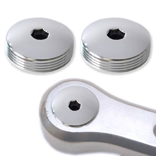 Pair polished aluminium - x2,