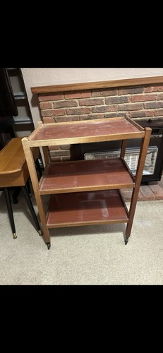 Vintage wooden three - tier, tea