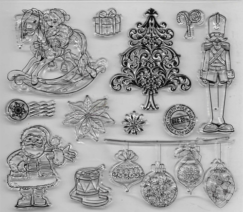 Christmas clear stamp set for - set,