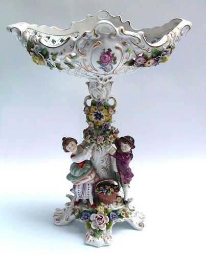 Antique reticulated basket - reticulated,
