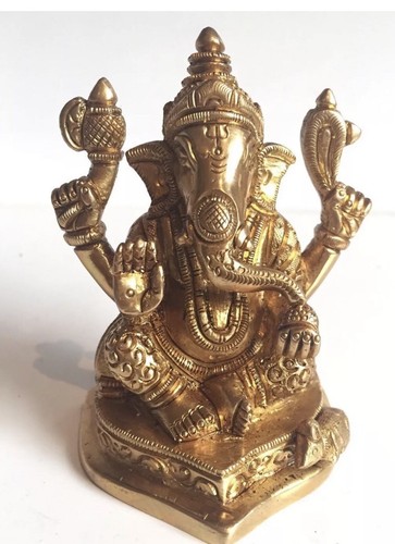 Ganesha statue brass heavy - brass,