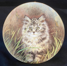 Vintage Hamilton Collection "WILD FLOWER" Kitten Classics Decorative Cat Plate