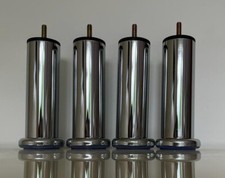 4x chrome metal Feet Legs for uk furniture chair, sofa, bed, table, cheapest s6