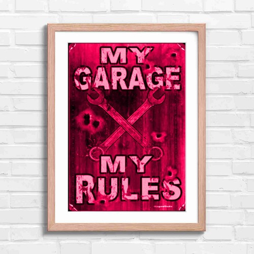 Industrial garage sign with - industrial,