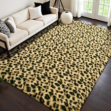 Premium Leopard Fluffy Rugs