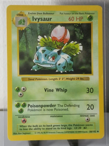 Ivysaur base set shadowless - base,