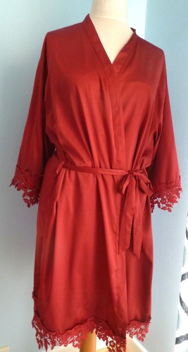 Silky satin dressing gown - dressing,