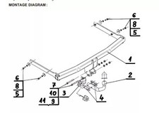 Swan Neck Tow Bar For VW Golf