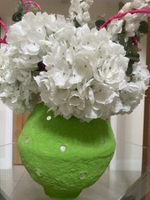 Acid Green Extra Large Round Globe Mirrored Dry Vase - RRP £120