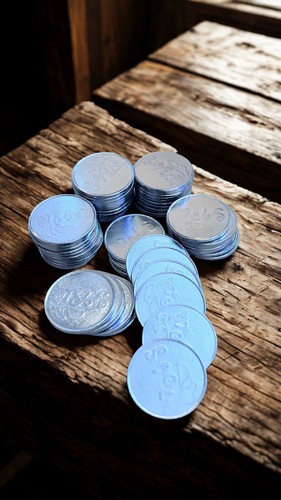 250 stainless coin tokens - 250, for