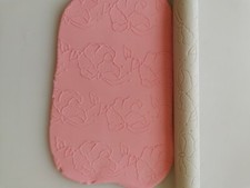 Ceramic Textured Rolling Pin. Orchid Lace Effect