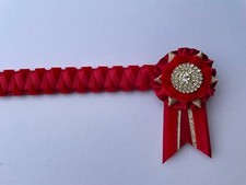 Red velvet & gold - Cornerstone Browband - showing bling horse browband - £25.99