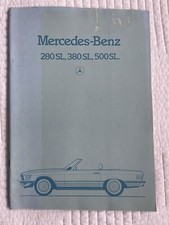 Mercedes-Benz SL R107 1981-85 UK Market Sales Brochure 280 380 500