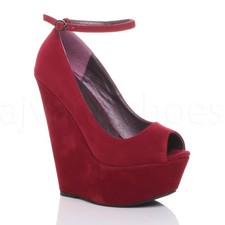WOMENS LADIES HIGH WEDGE HEEL