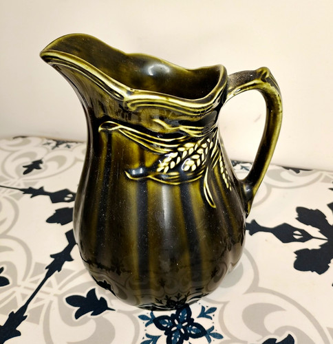 Vintage olive green ceramic - green,