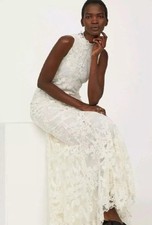 H&M CONSCIOUS EXCLUSIVE ORGANIC COTTON LACE DRESS BRIDAL WEDDING PROM. SIZE XS.