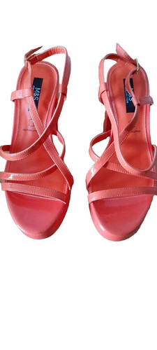 Ladies orange strappy platform - ladies,