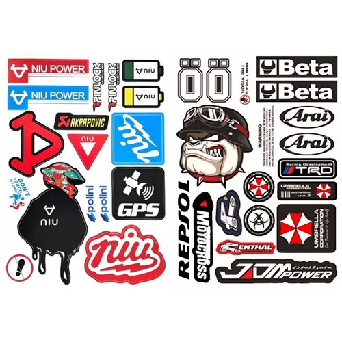 36x stickers sheets - a4,