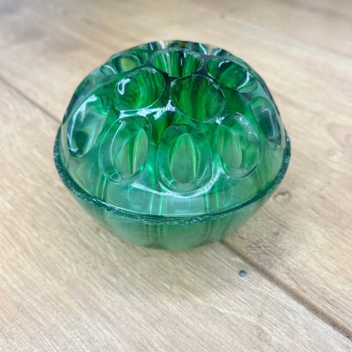 Vintage green glass flower - vintage,