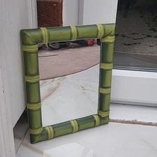 Beautiful Small Hanging Wooden Any Room Mirror-H 32 X L 26cm