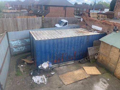 Blue 20ft shipping - container,