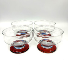 Set of 4 Vintage Glass Dessert
