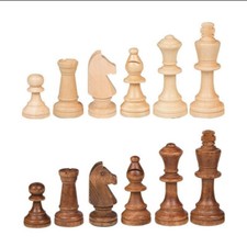 Chess set hand carved thick - hand,