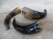 3 Viking Drinking Horns -