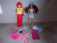 CURVY BARBIE DOLLS WITH HATS BAGS & EXTRA CLOTHES