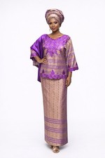 African Lace Dress Skirt Set