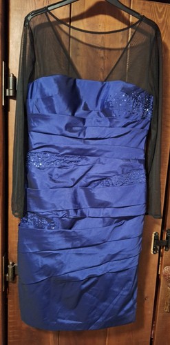 Blue satin mother the bride - blue,