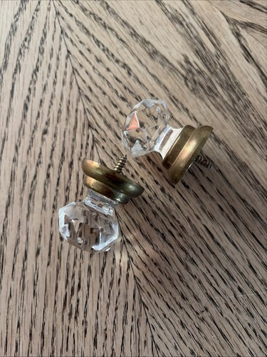 Vintage cut glass and - and, brass