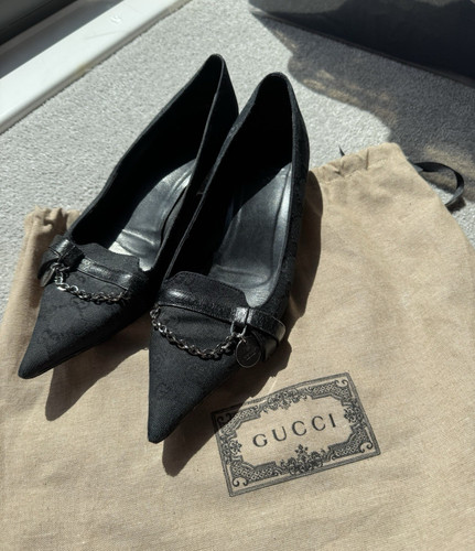 Gucci canvas pointed toe - gg,