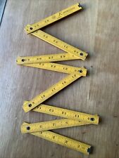Vintage Rhinoceros Wooden Folding Rule Ruler 1M