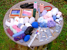 BIG WOOL AND KNITTING BUNDLE NEEDLES MOHAIR SPECIALIST